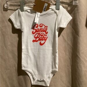 Festive White and Red Kids Bodysuit